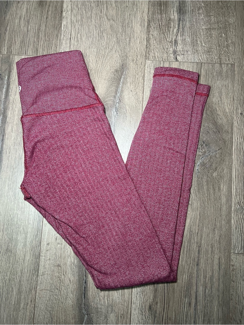 Lululemon Red Herringbone Align Leggings Size 4